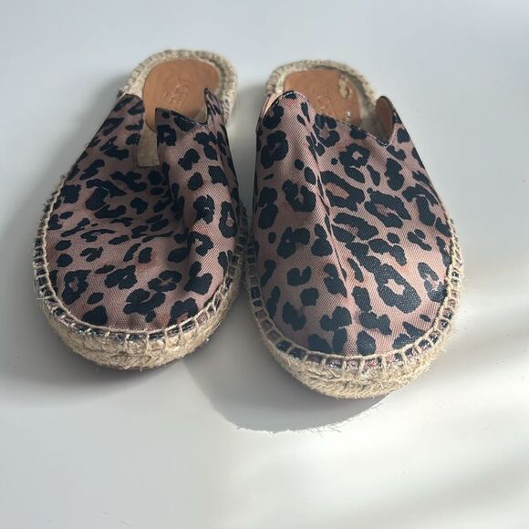 J. Crew Factory Animal Printed Espadrille Mule Slides Size 8 - Picture 4 of 12